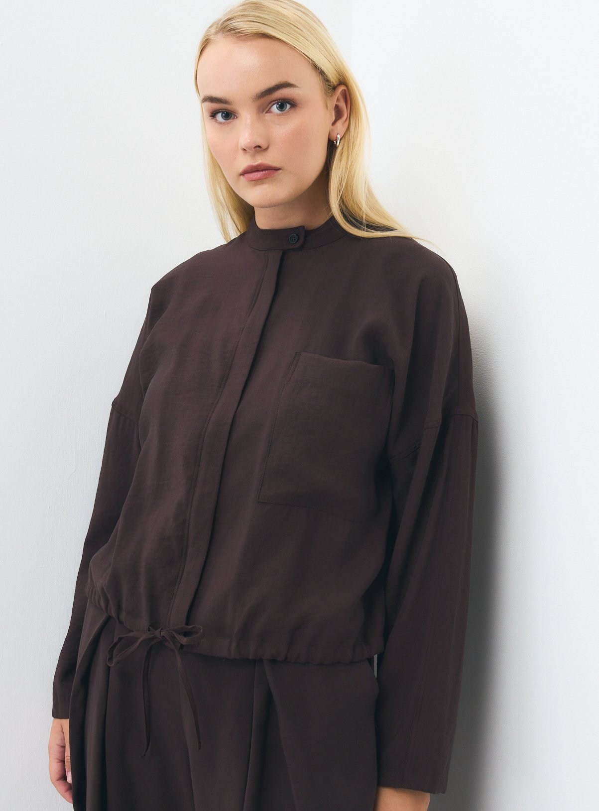 Funnel Neck Shacket 