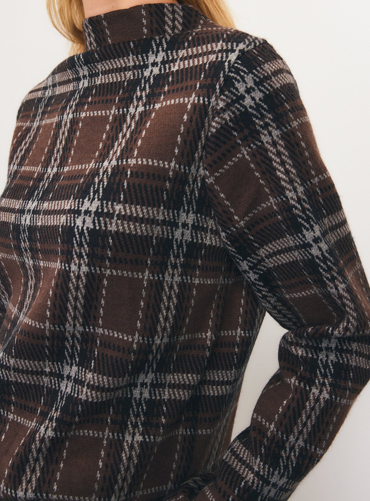 Check Jacquard Longline Tunic 