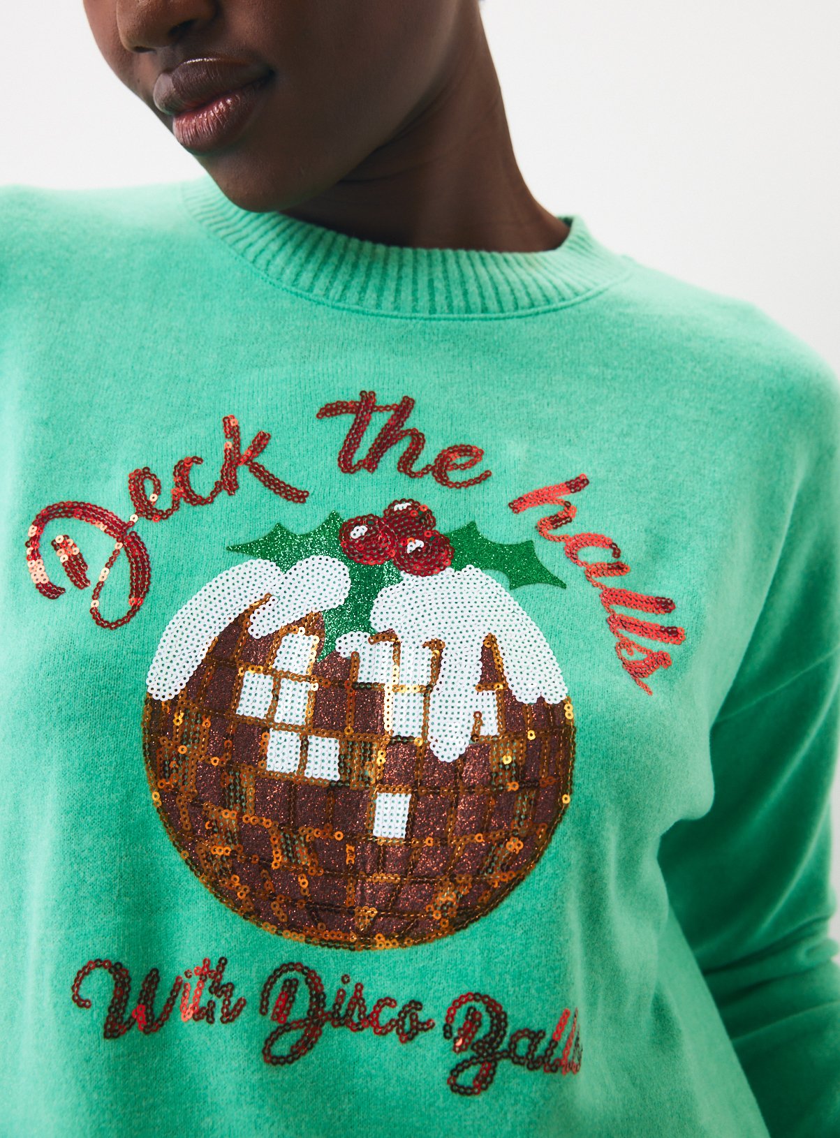 Christmas Disco Ball Soft Touch Jumper 