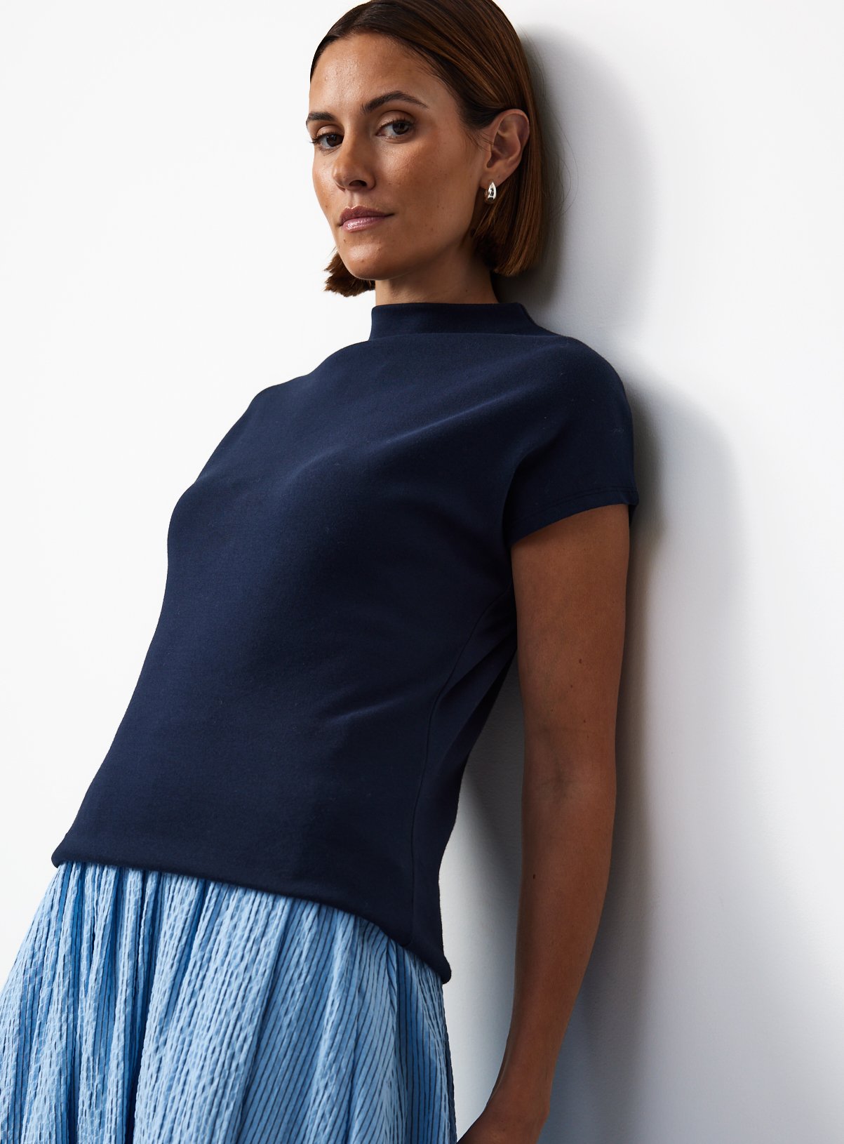 High Neck Jersey Top 