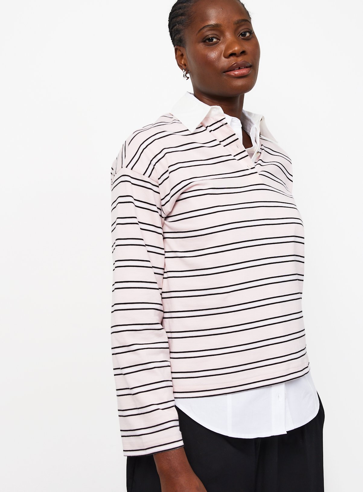 Pink Stripe Rugby Top 