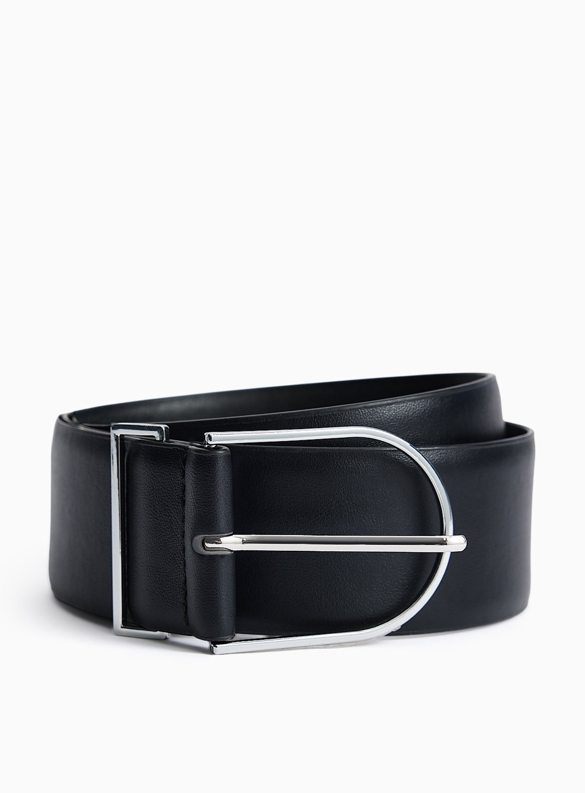 Black PU Waist Belt S