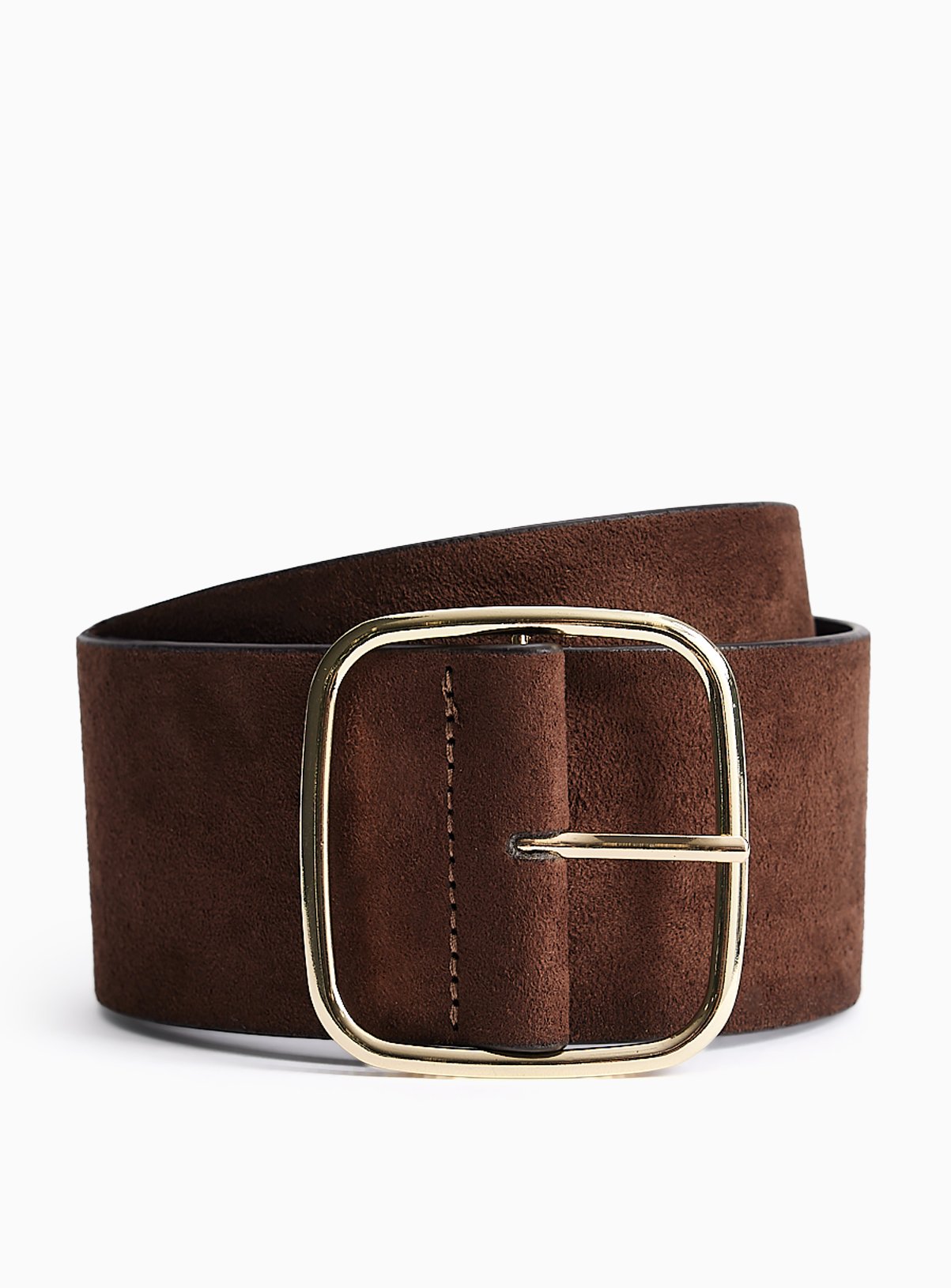Tan Faux Suede Waist Belt 