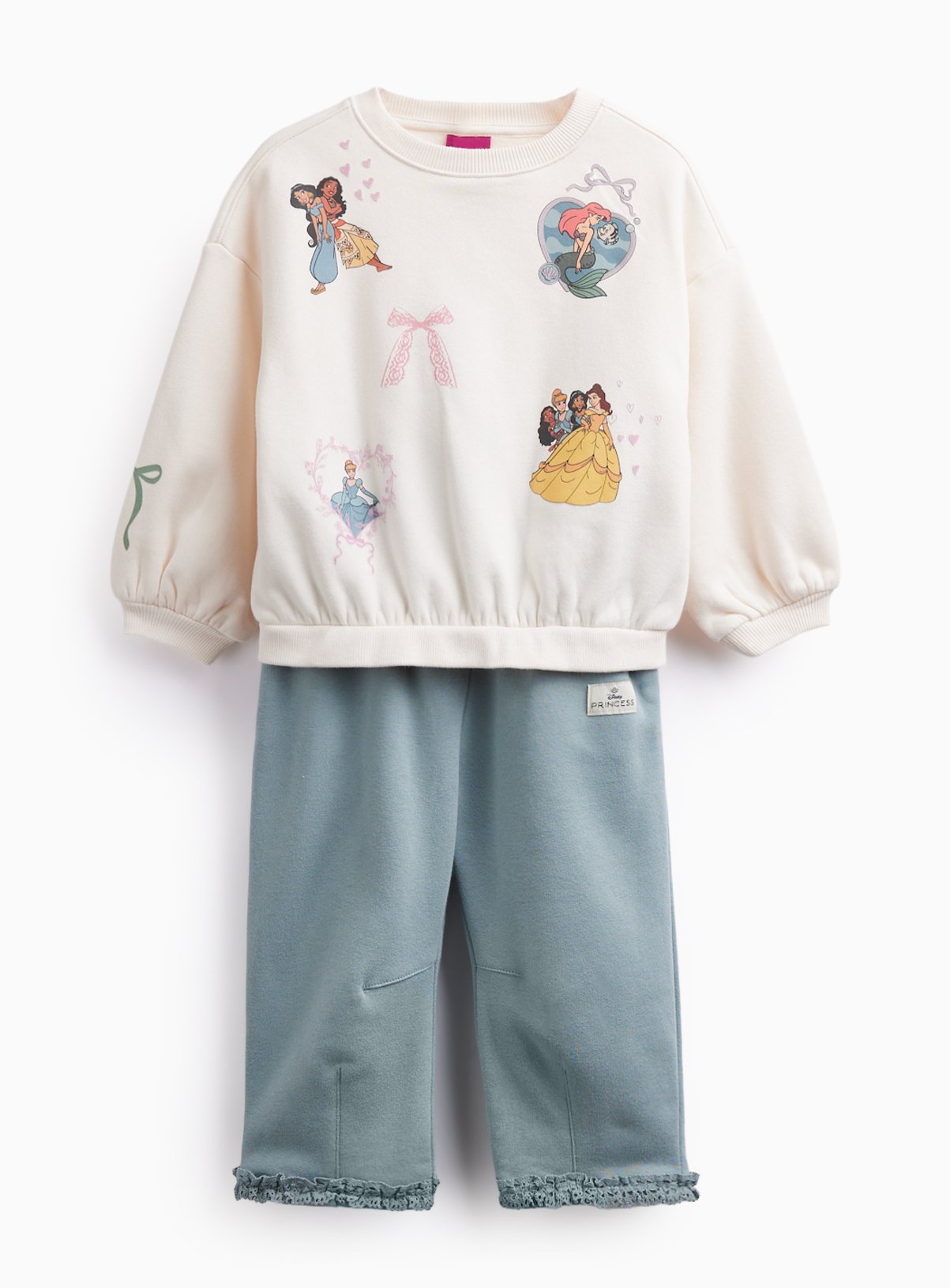 Disney Princess Cream & Teal Sweat Set 