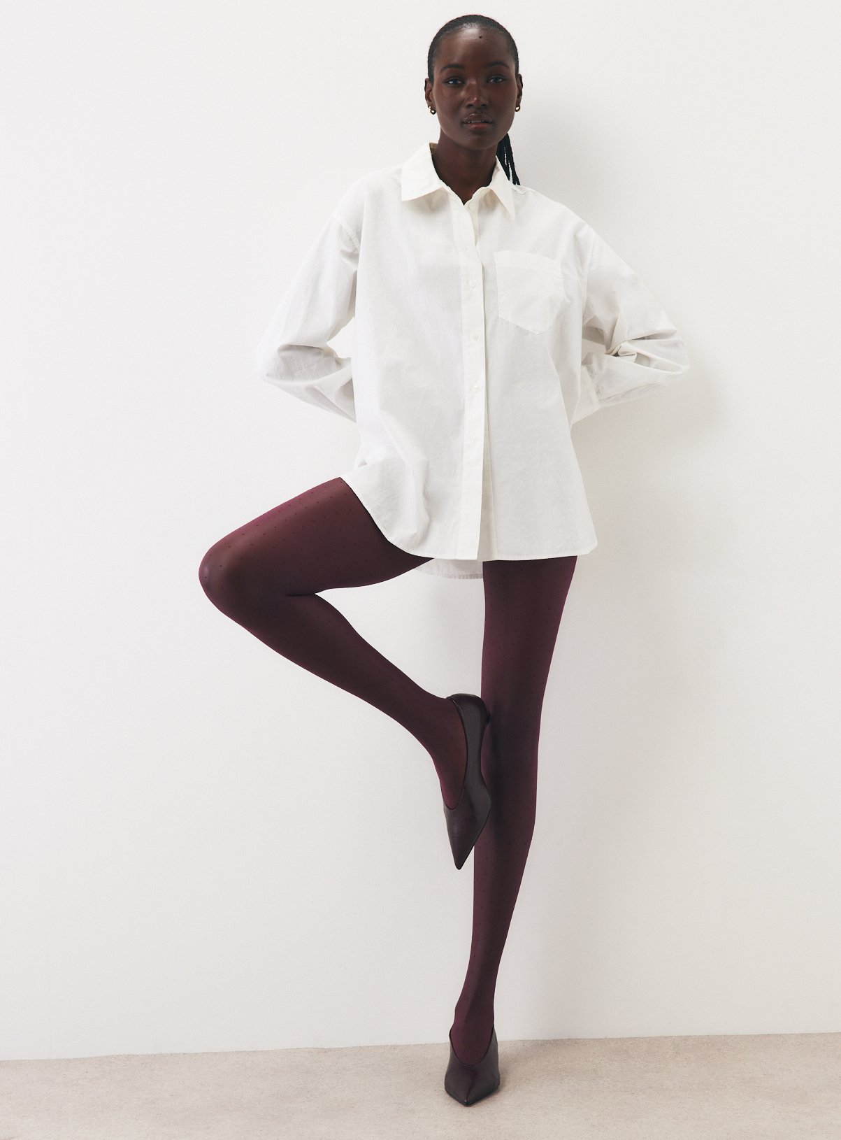Red Microspot Tights XL