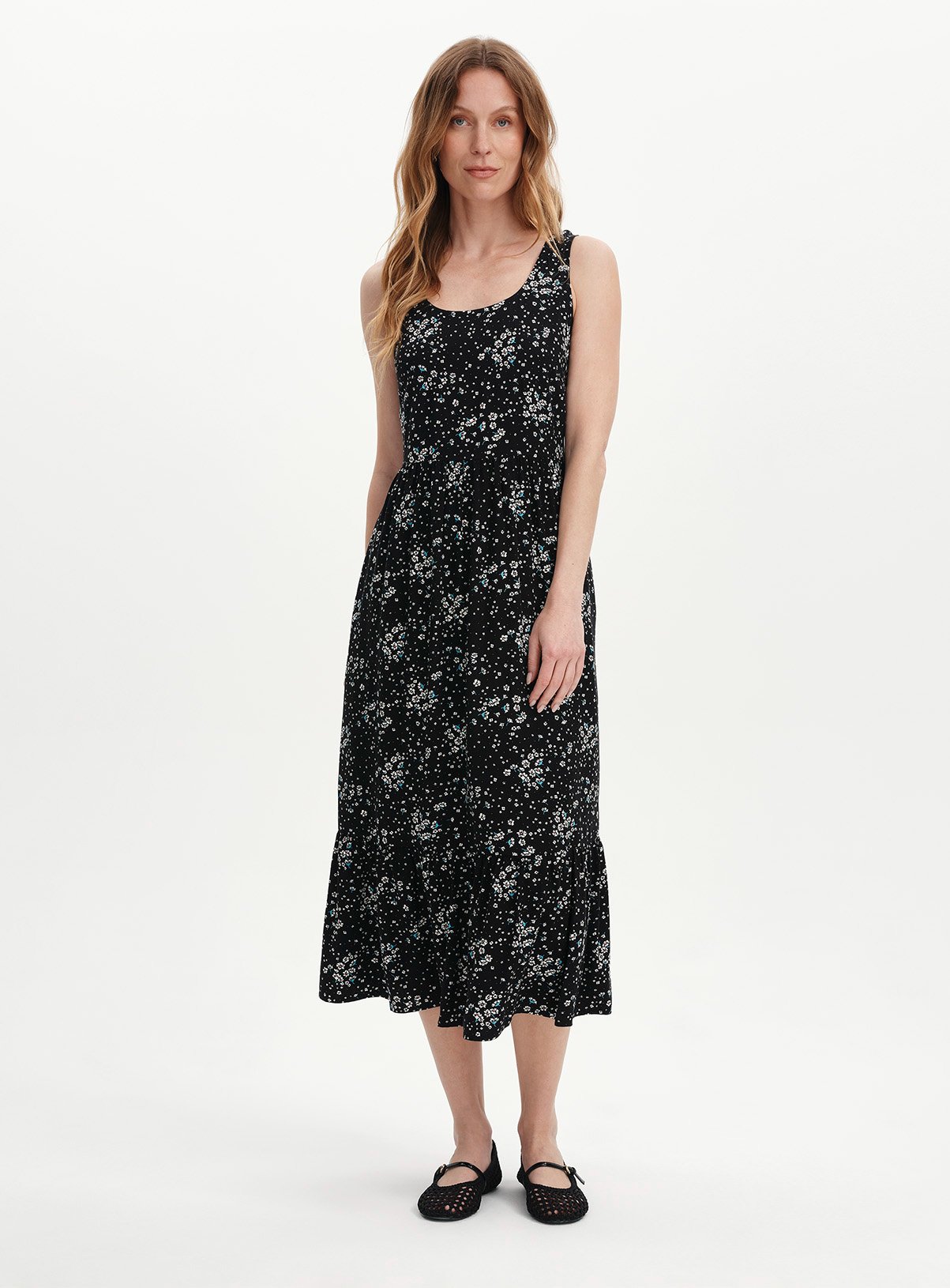 FINERY Persie Dress Black Ditsy 