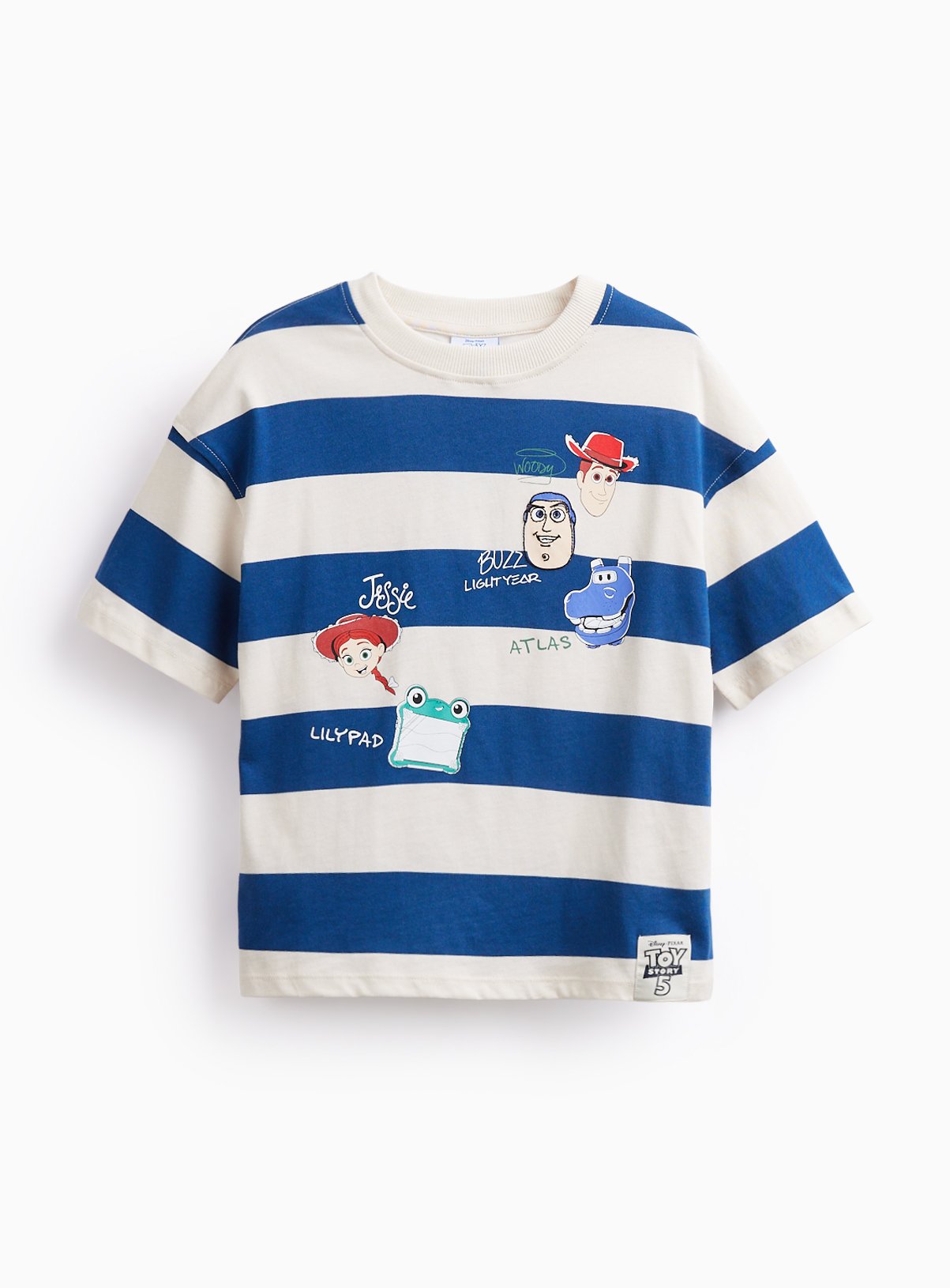 Navy & White Toy Story 5 Striped T-Shirt 
