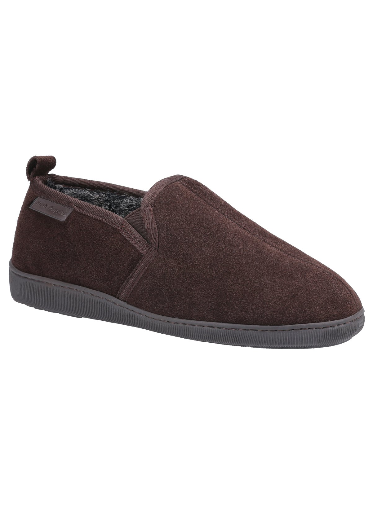 HUSH PUPPIES Arnold Suede Slippers Brown 