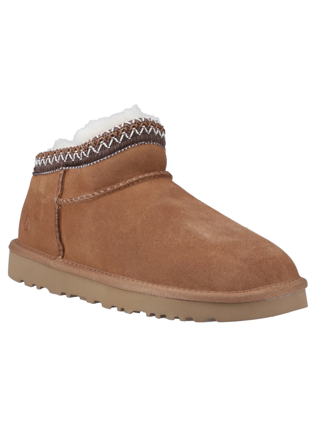 HUSH PUPPIES Sloane Suede Bootie Slippers Tan 