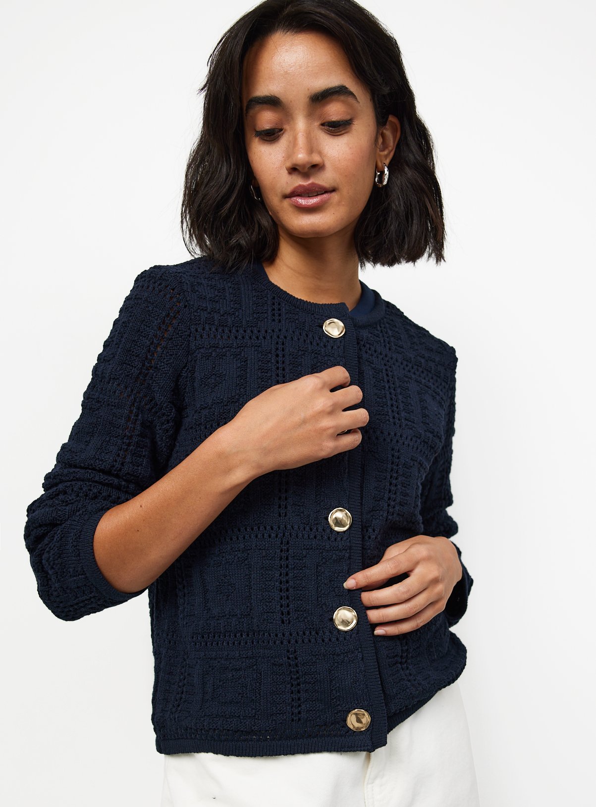 Patchwork Knitted Cardigan 