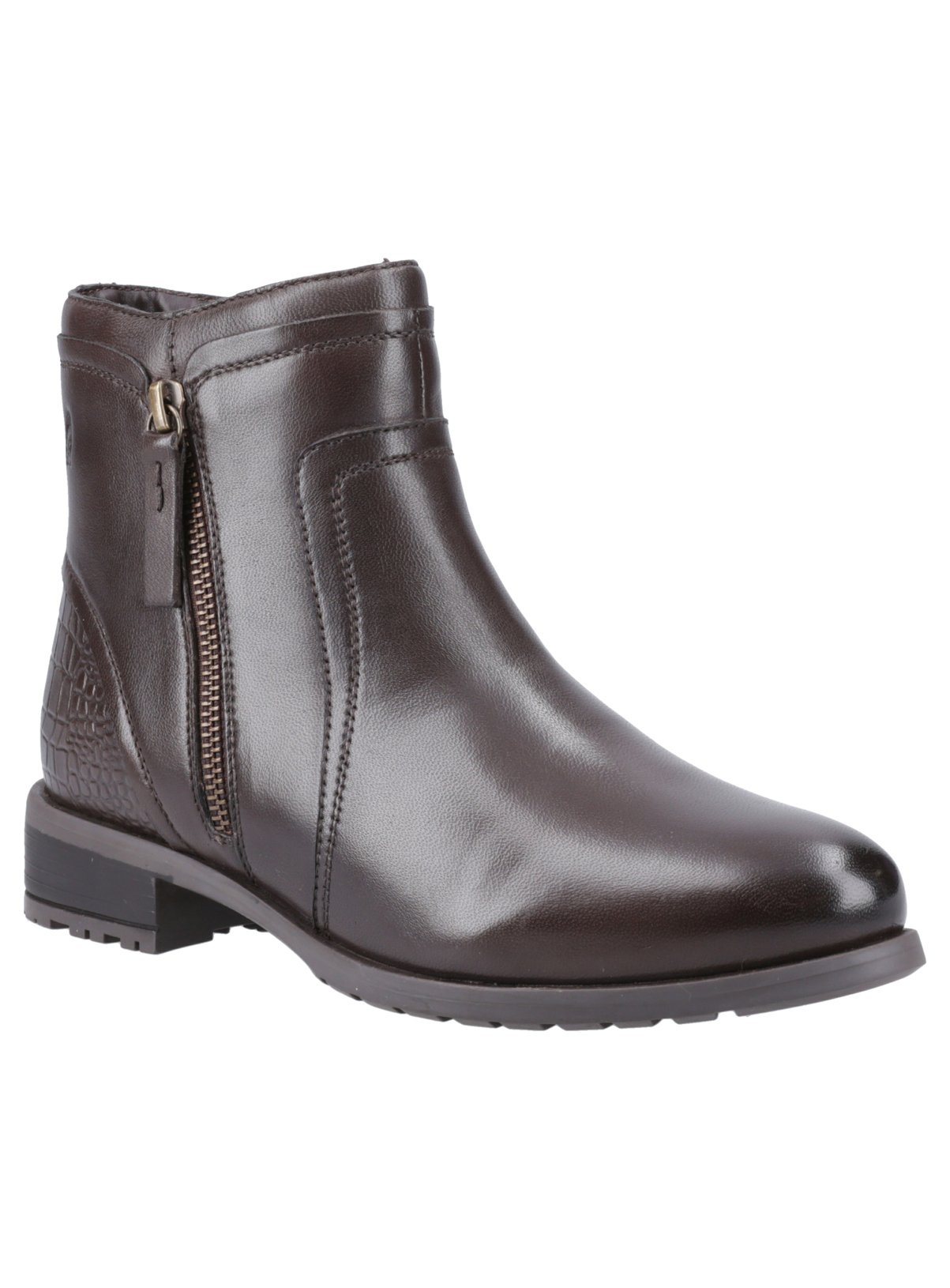 HUSH PUPPIES Scarlett Leather Boots Brown 