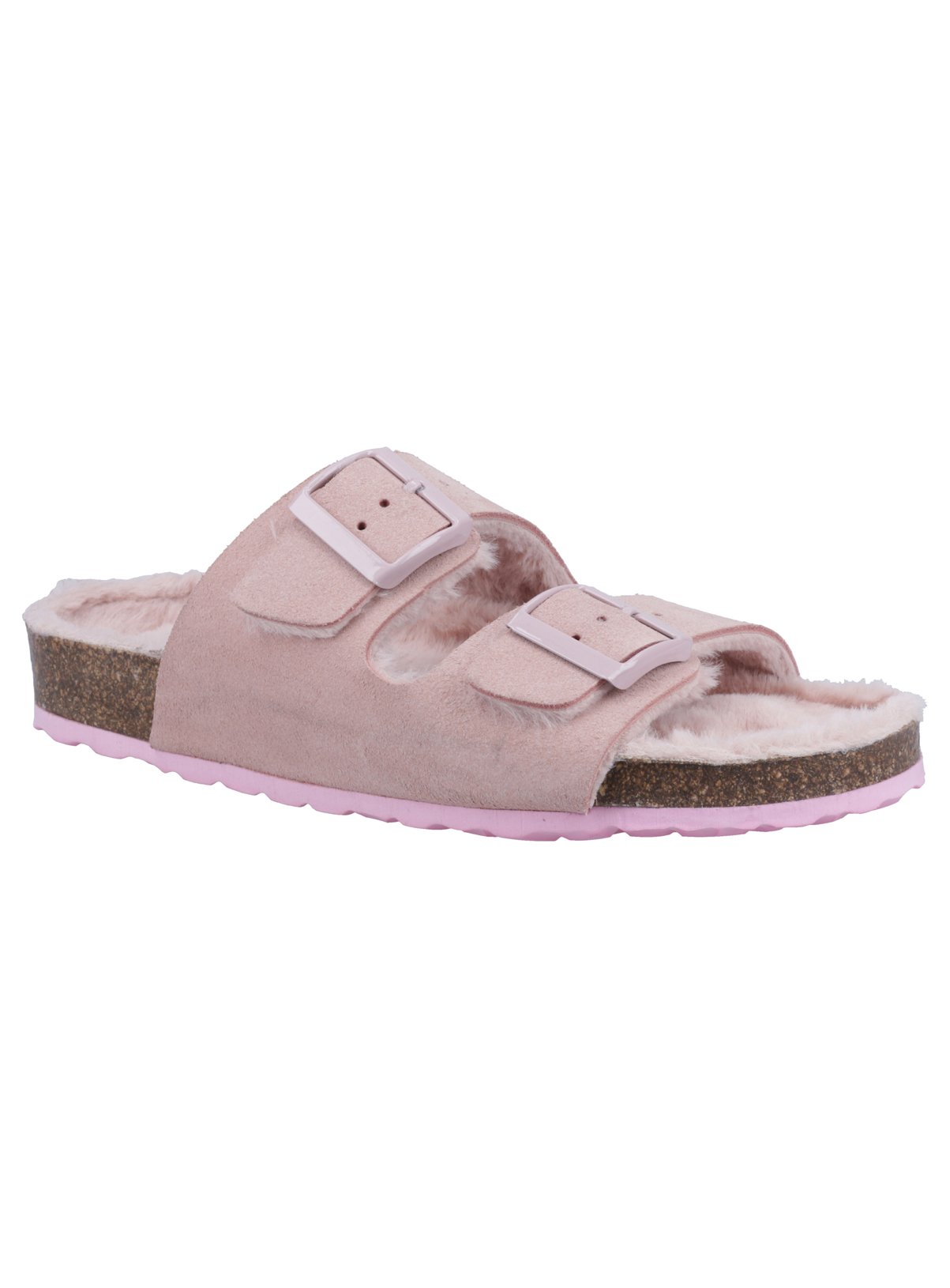 HUSH PUPPIES Jessie Suede Mule Slippers Pink 
