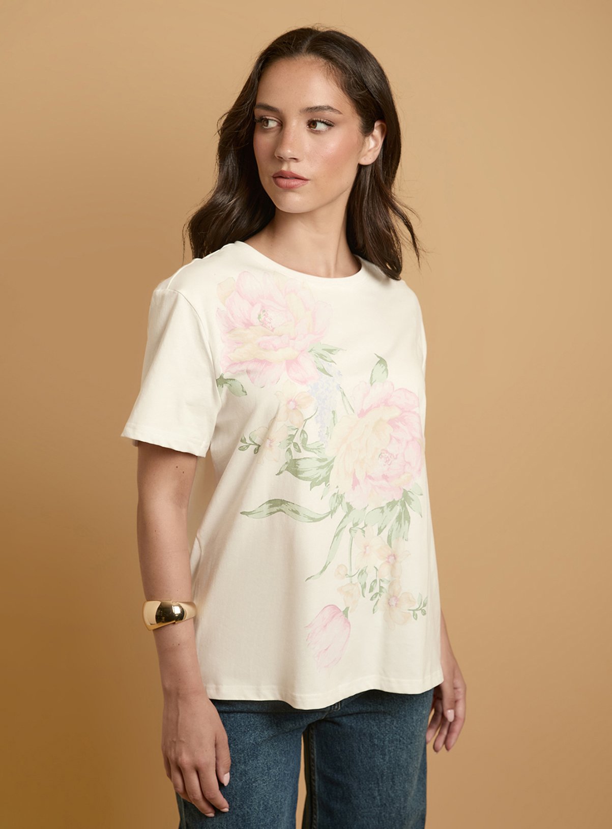 OASIS Placement Vintage Floral T-Shirt 