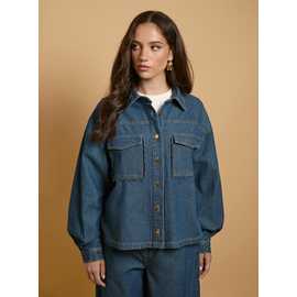 OASIS Scallop Pocket Denim Jacket