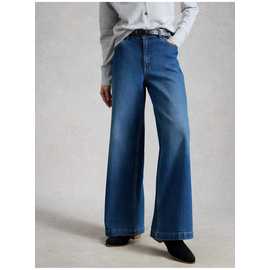 WHITE STUFF Ayla Wide Leg Jean Mid Denim