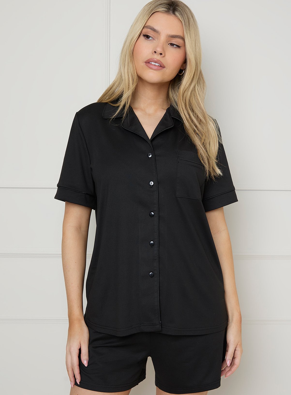 DOROTHY PERKINS Nightwear Jersey Shortie Pyjamas Black 