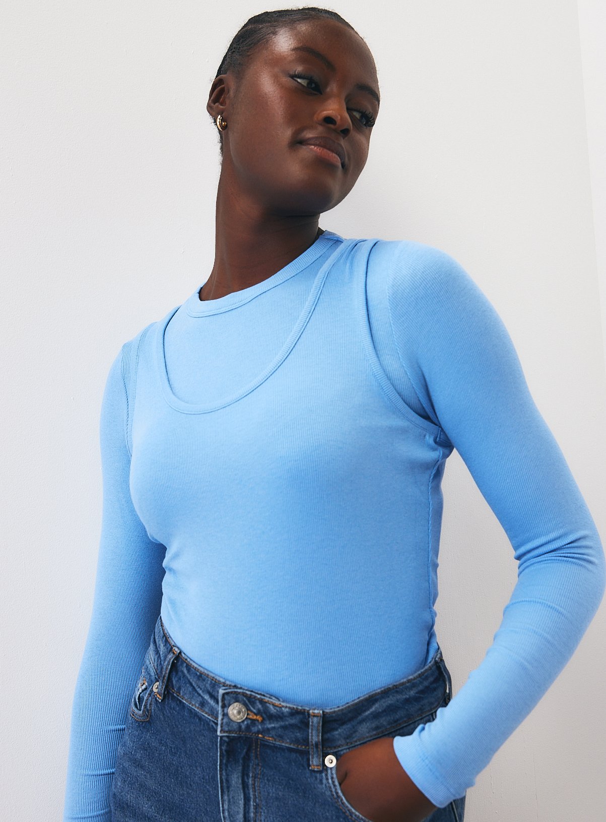 Double Layered Long Sleeve Top 