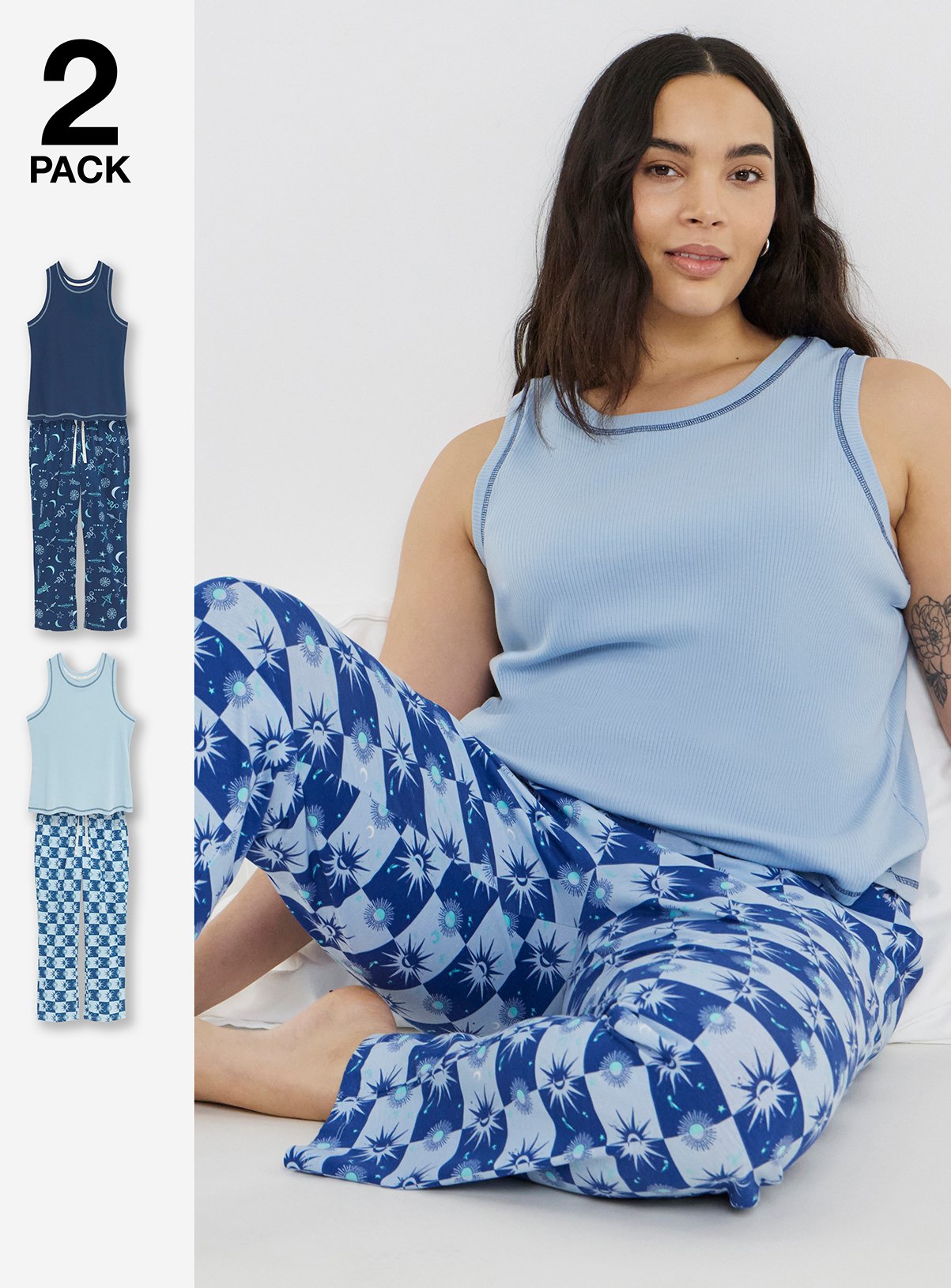 SIMPLY BE 2 Pack Celestial Pyjama Sets 