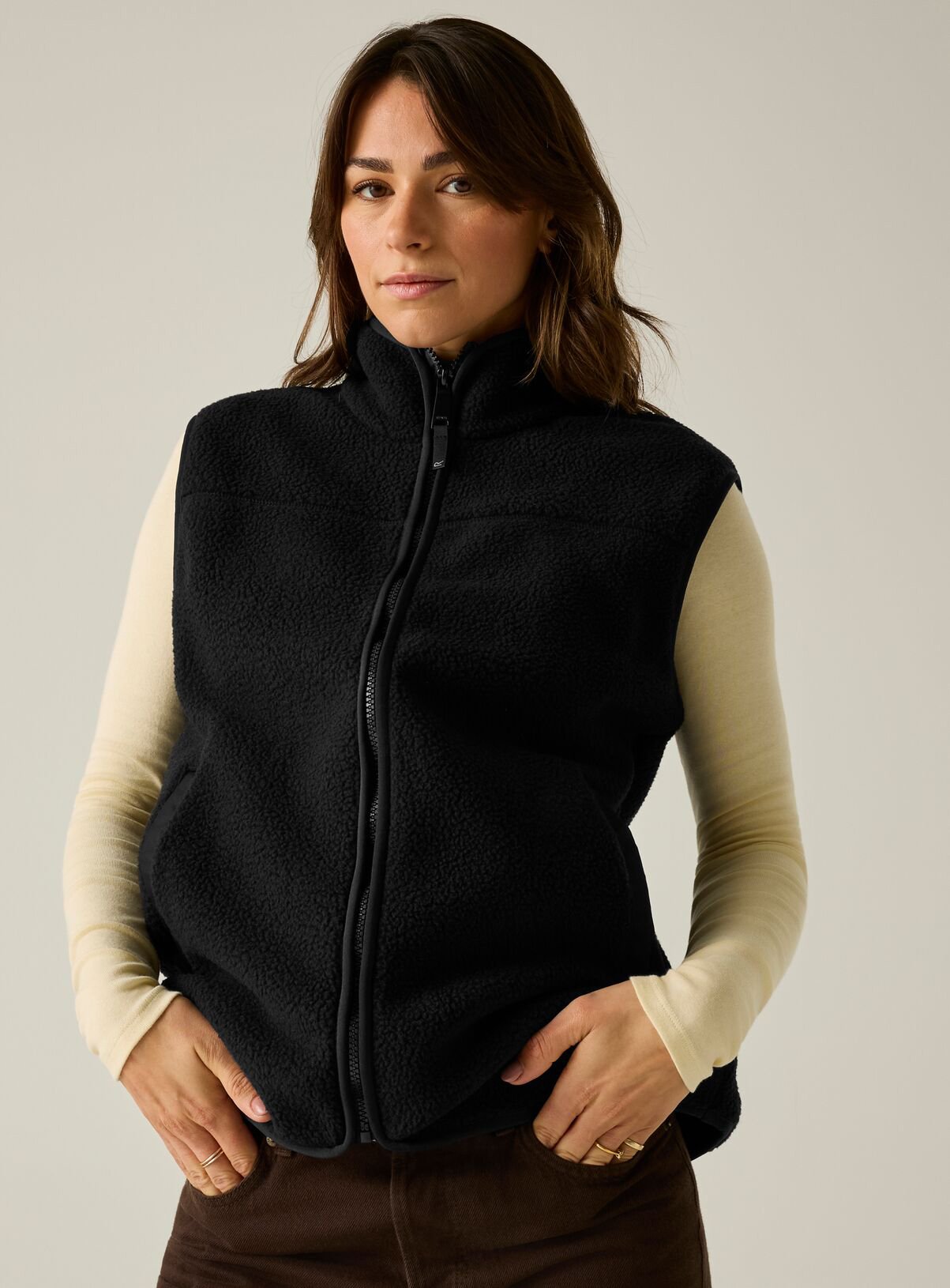 REGATTA Womens Frankie Borg Body Warmer Gilet Black 