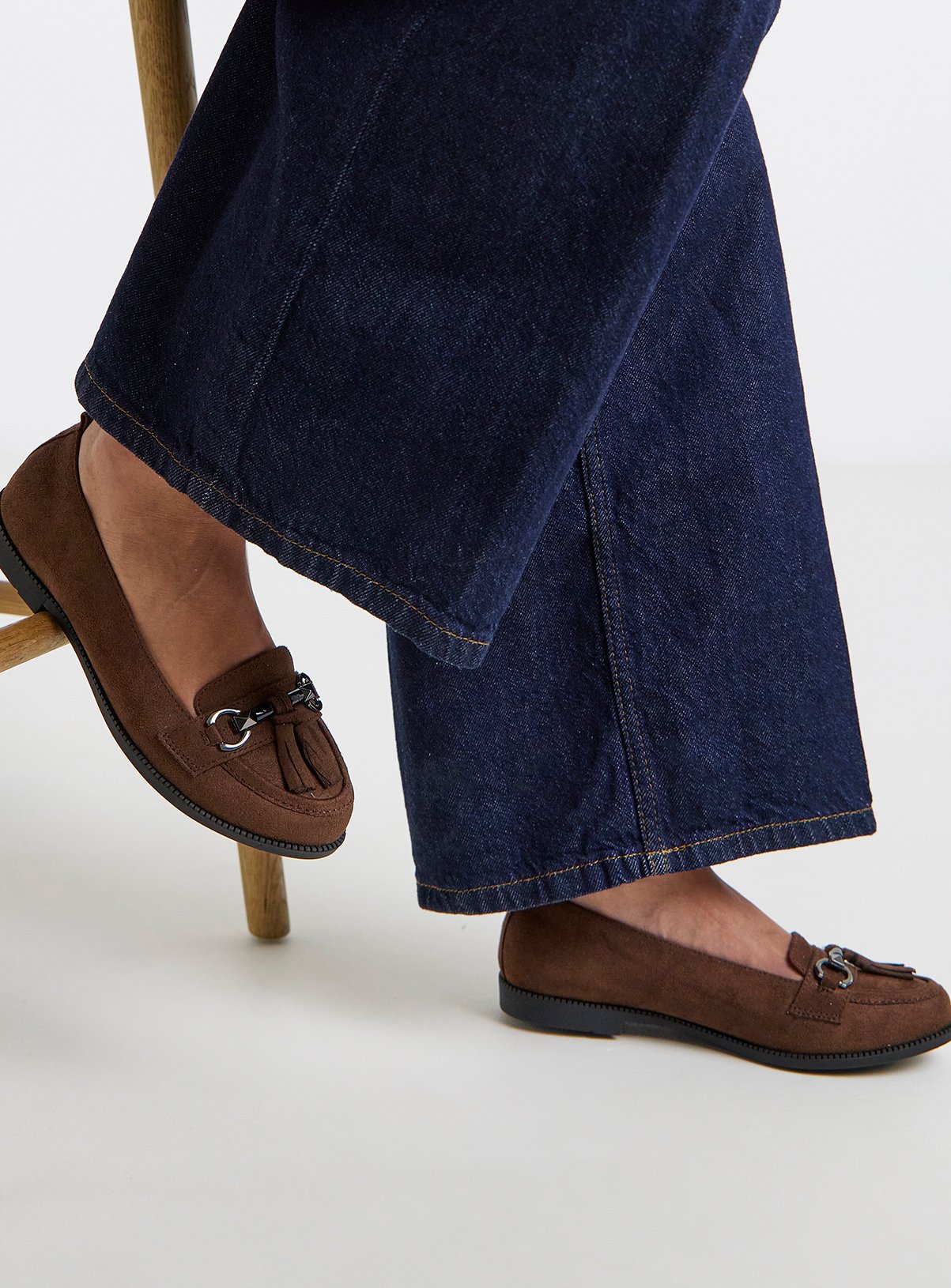 SIMPLY BE Low Cut Tassel Loafer Wide Fit 