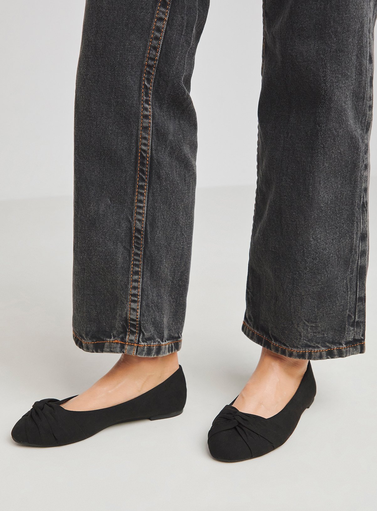 SIMPLY BE Twist Front Ballerina Shoes Wide Fit 