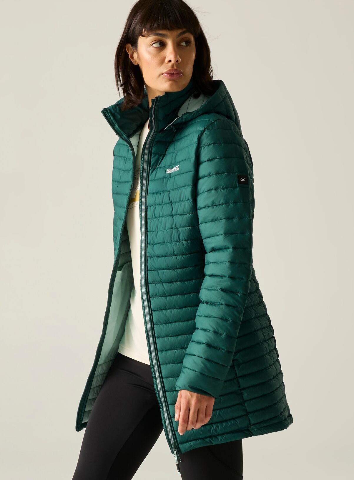REGATTA Selenar Water Repellent Longline Jacket Green 