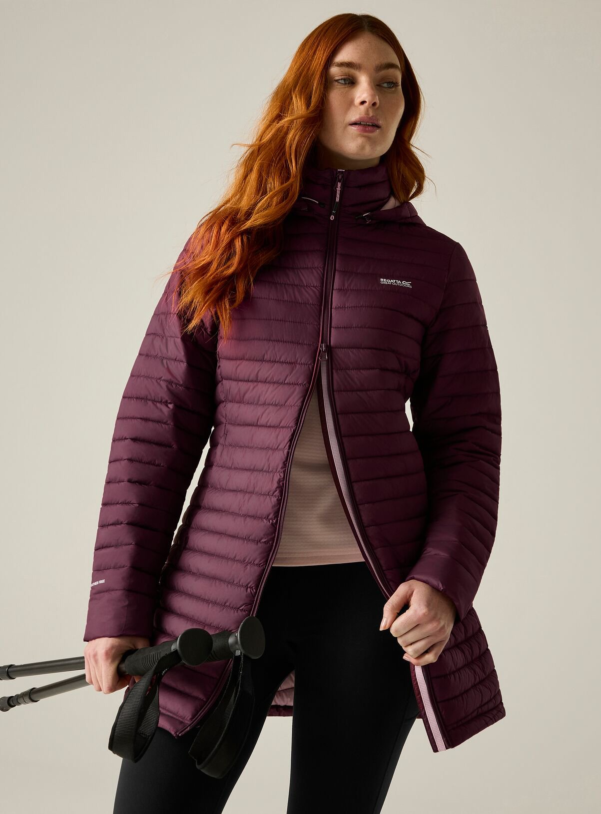 REGATTA Selenar Water Repellent Longline Jacket Purple 
