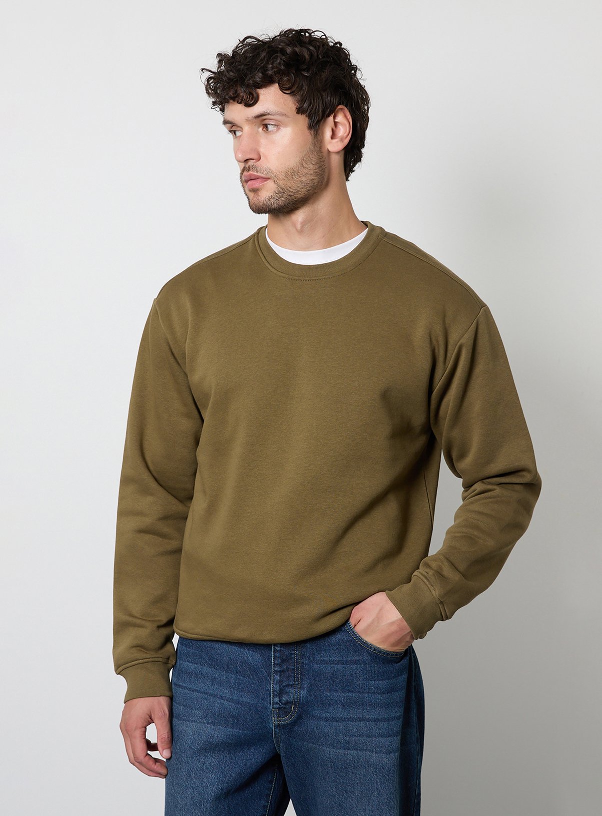 BURTON Khaki Crew Neck Sweatshirt 