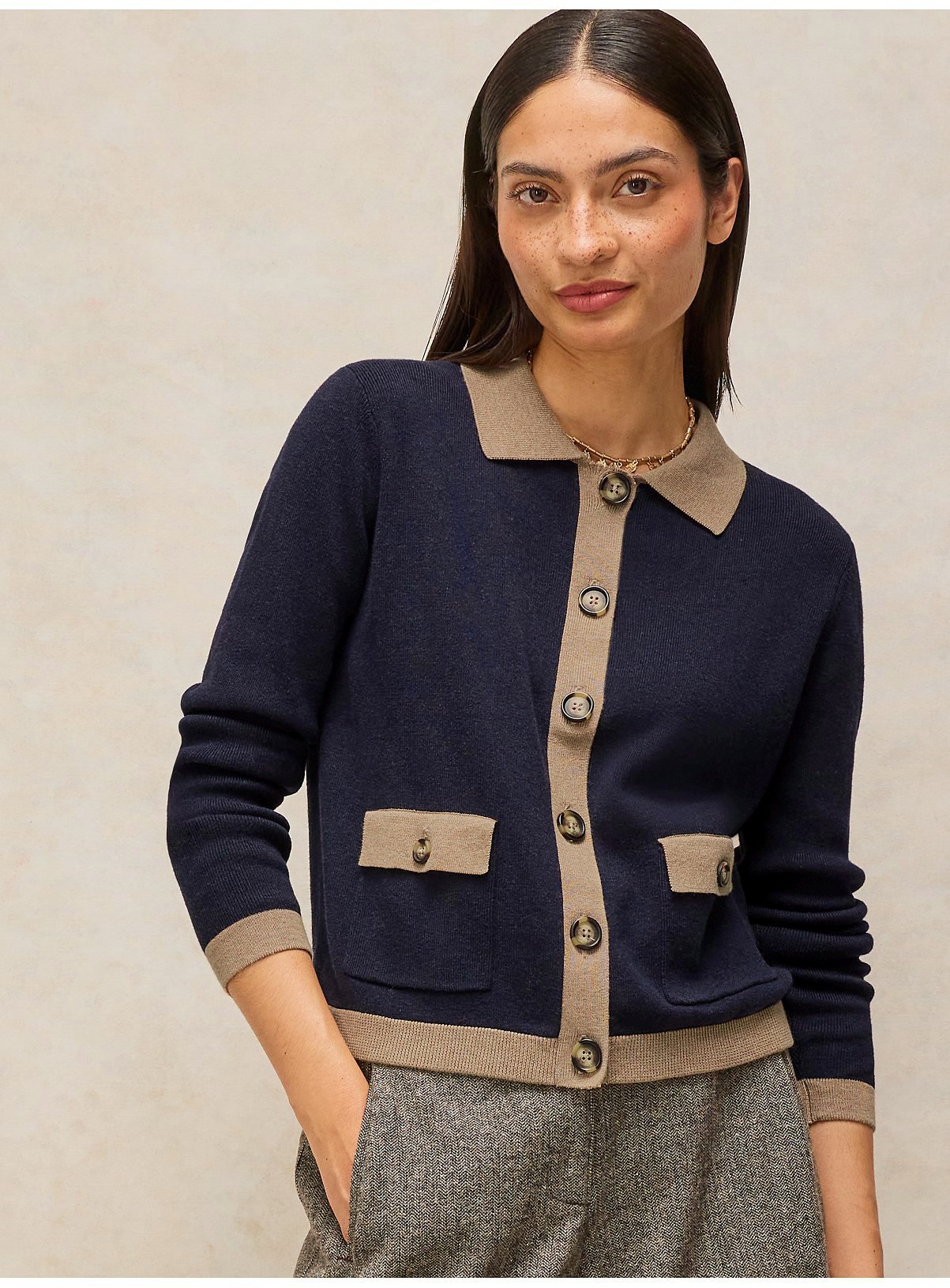 WHITE STUFF Charlotte Collar Cardigan 