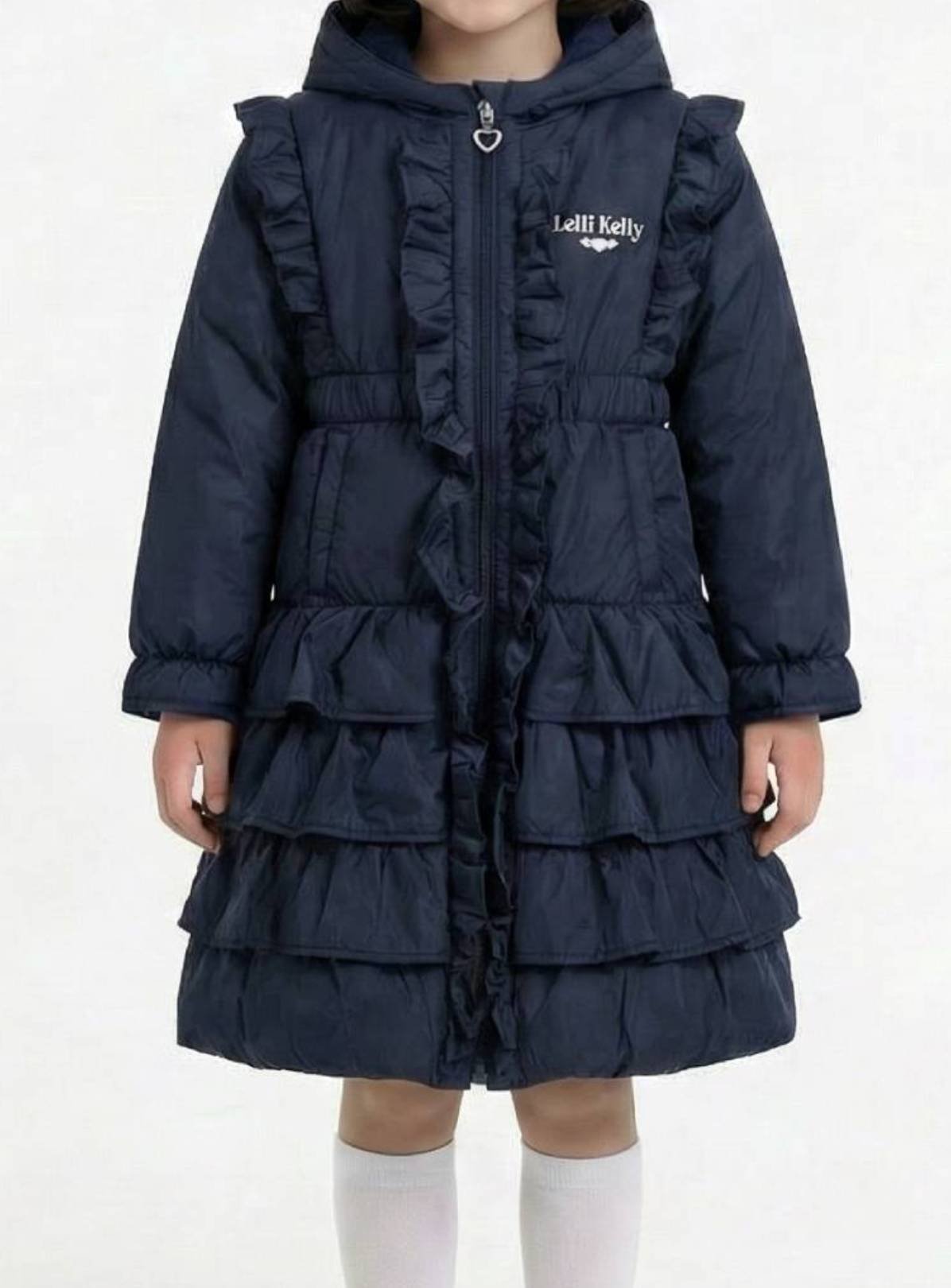 LELLI KELLY Bella Fleece Lined Padded Coat Navy 