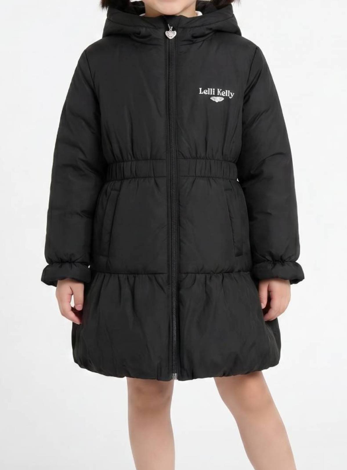LELLI KELLY Betsy Padded Coat Black With Fleece Lined Hood 