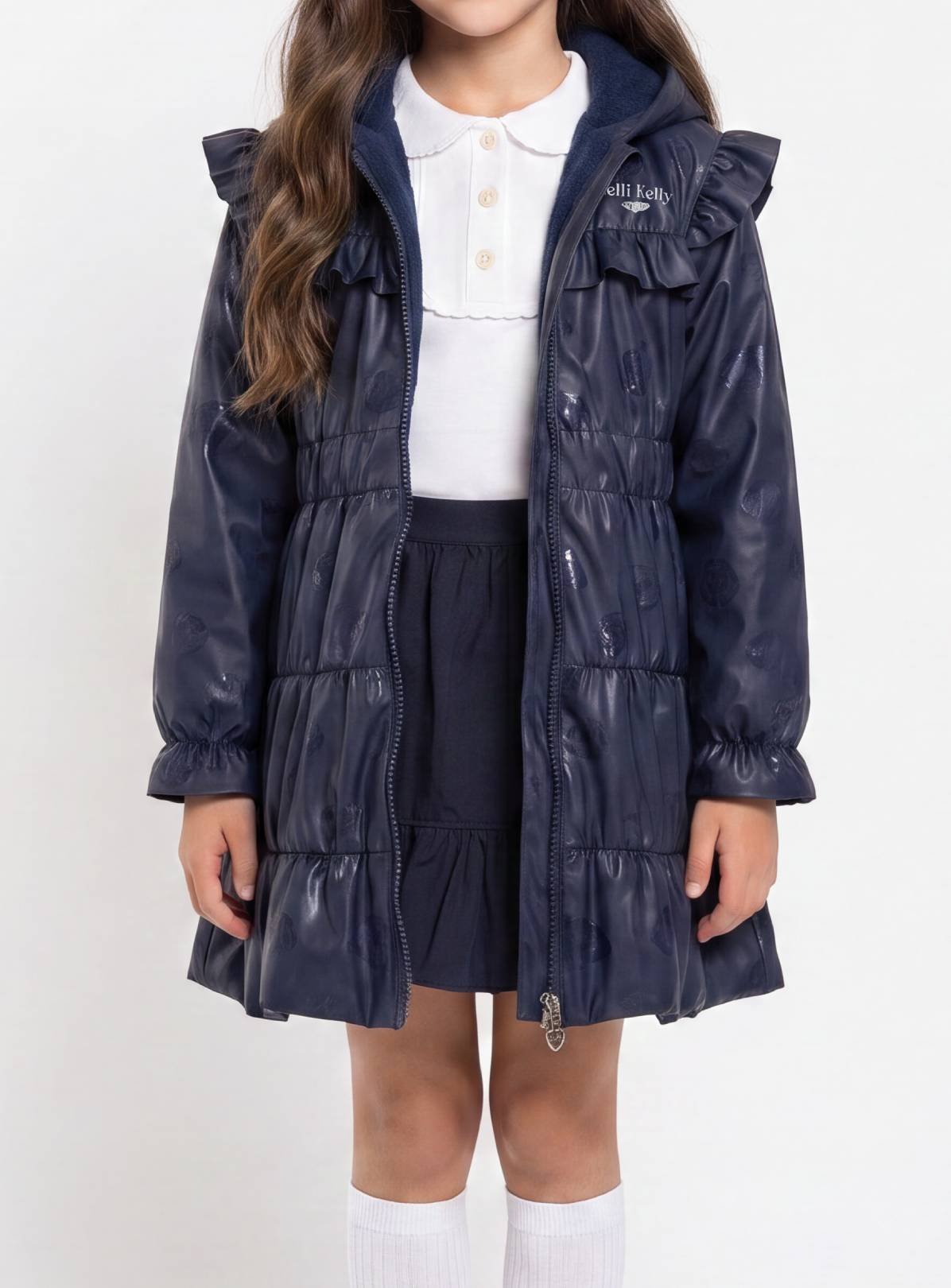LELLI KELLY Bonnie Fleece Lined Coat Navy 