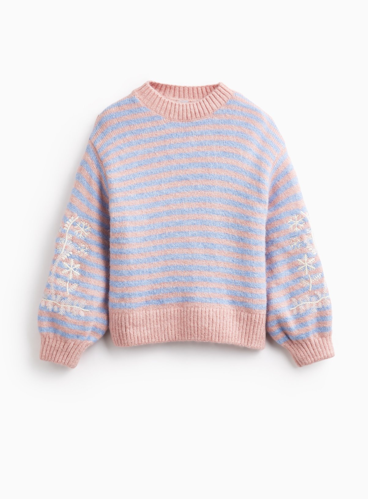 Sequin Floral Sleeve Jumper 6 years
