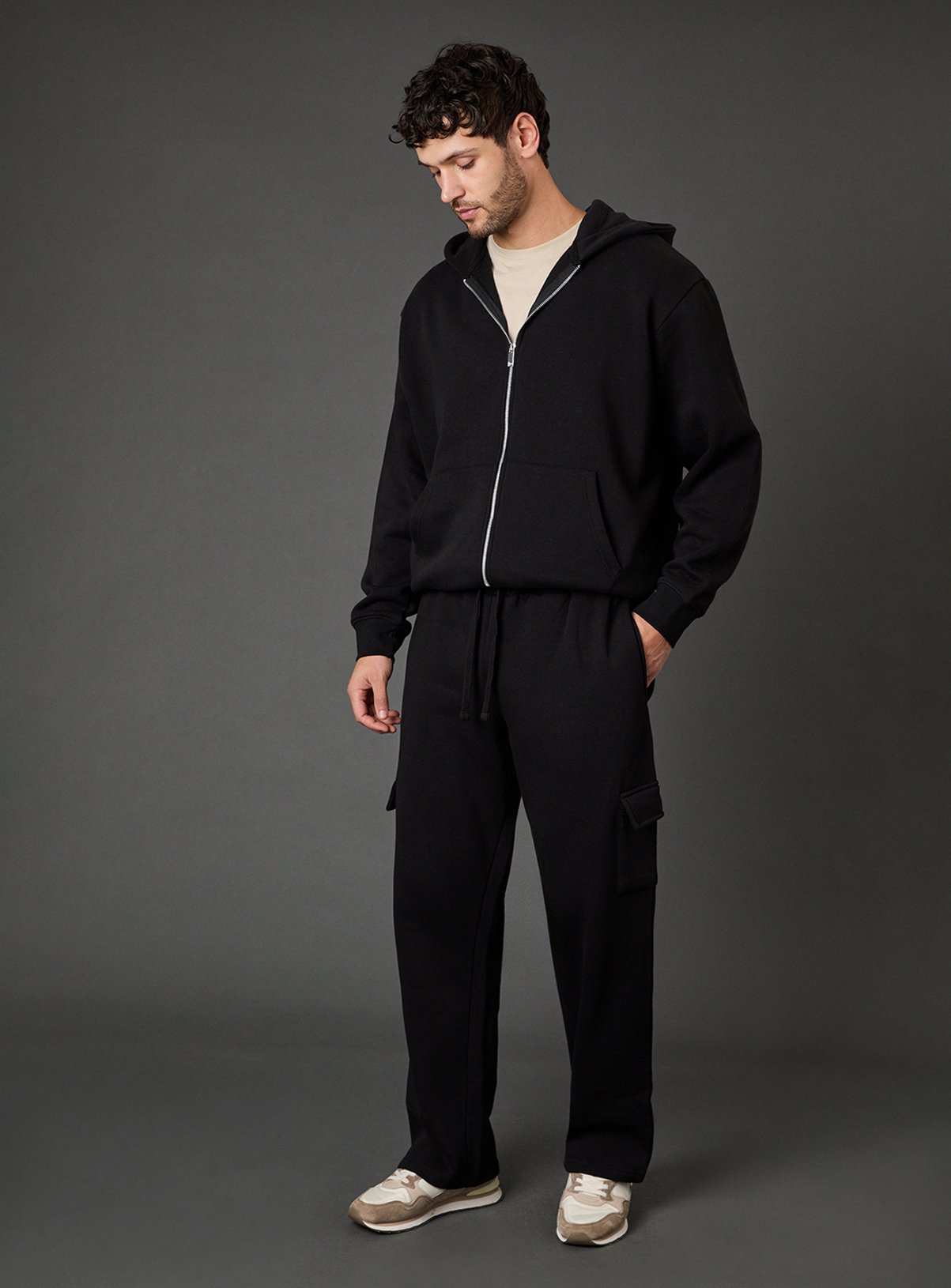 BURTON Black Straight Fit Cargo Jogger 