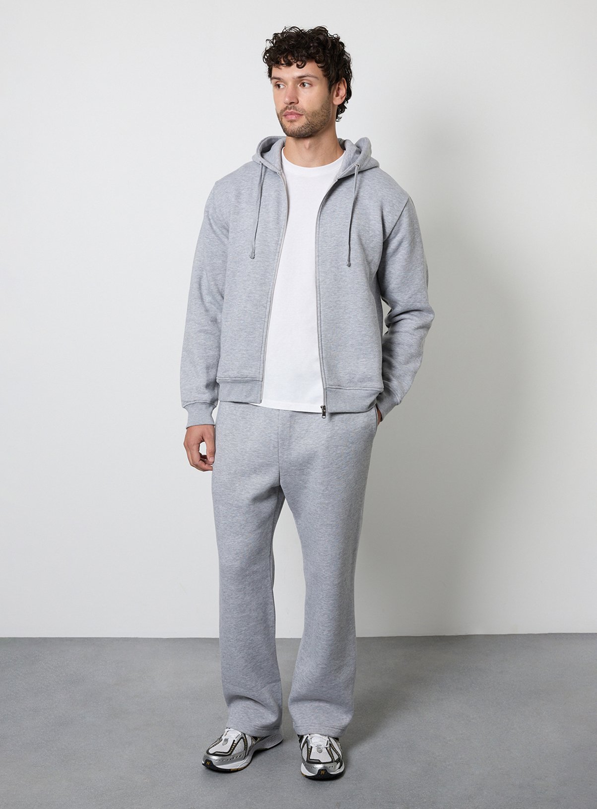 BURTON Grey Marl Straight Leg Joggers 