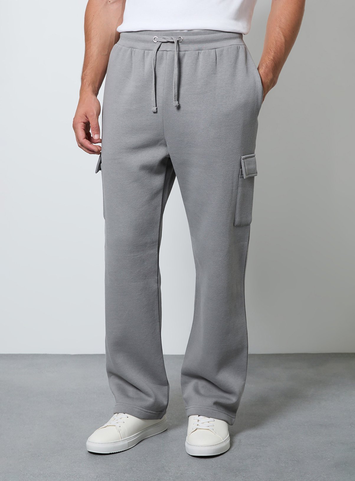BURTON Light Grey Straight Fit Cargo Jogger 