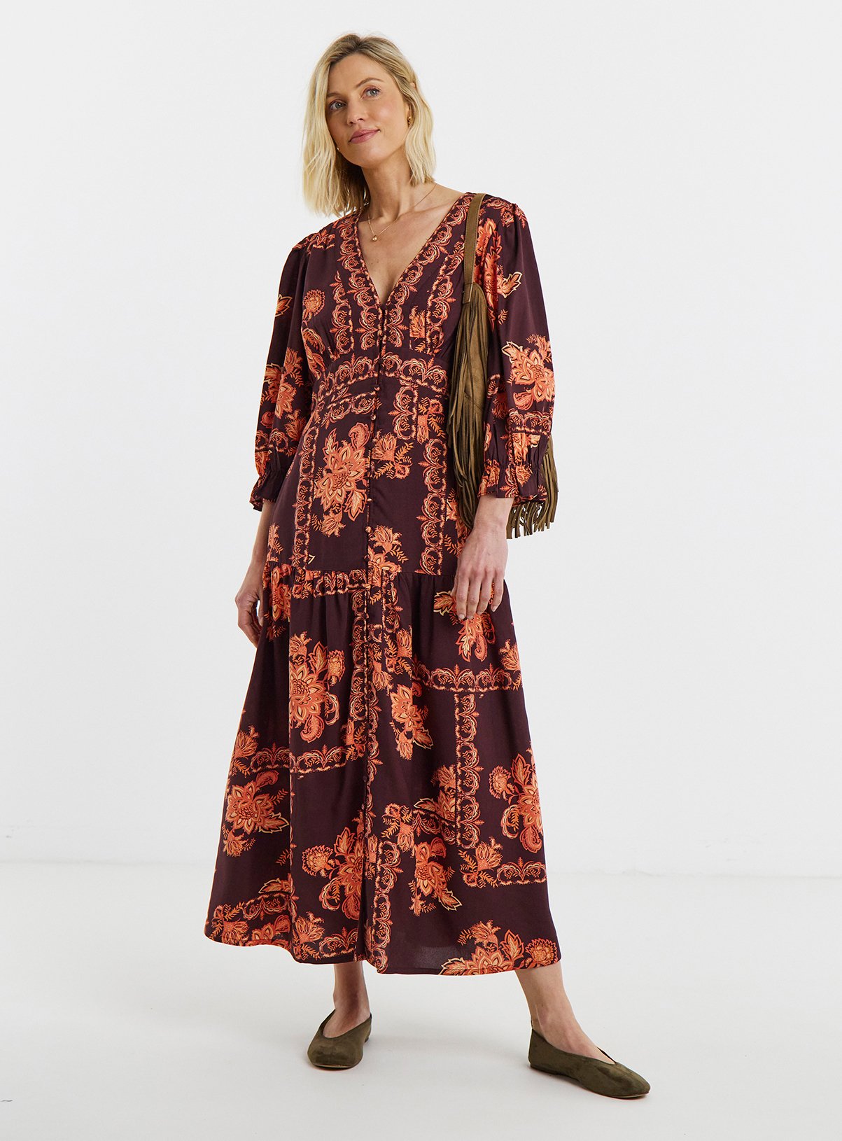 JD WILLIAMS Waist Detail Maxi Dress 
