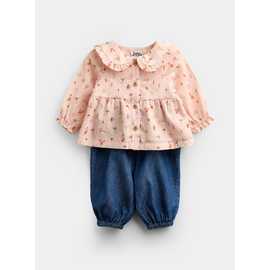 JOJO MAMAN BÉBÉ Woodland Top and Legging Set Pink