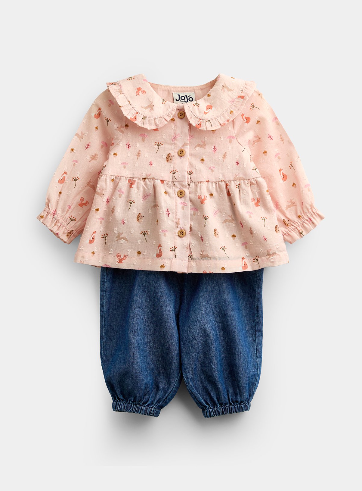 JOJO MAMAN BÉBÉ Woodland Top and Legging Set Pink 