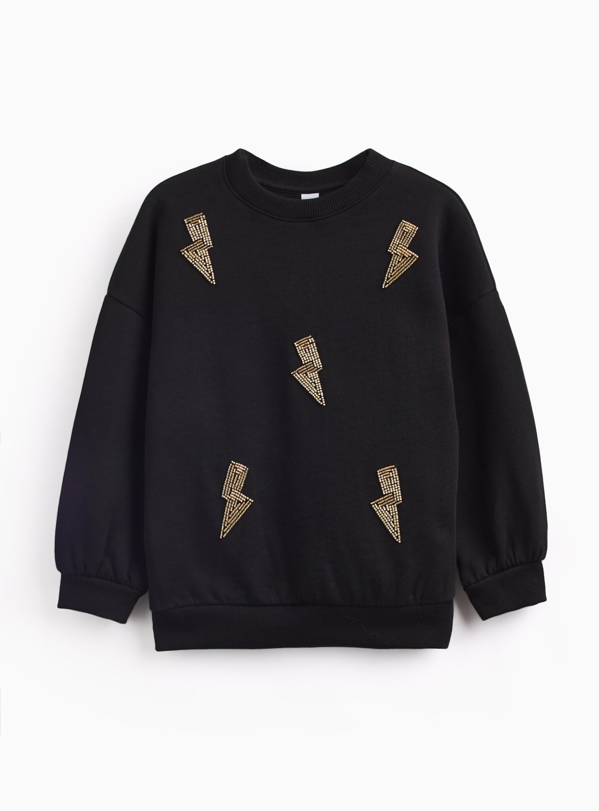 Black Lightning Bolt Crewneck Sweatshirt 11 years