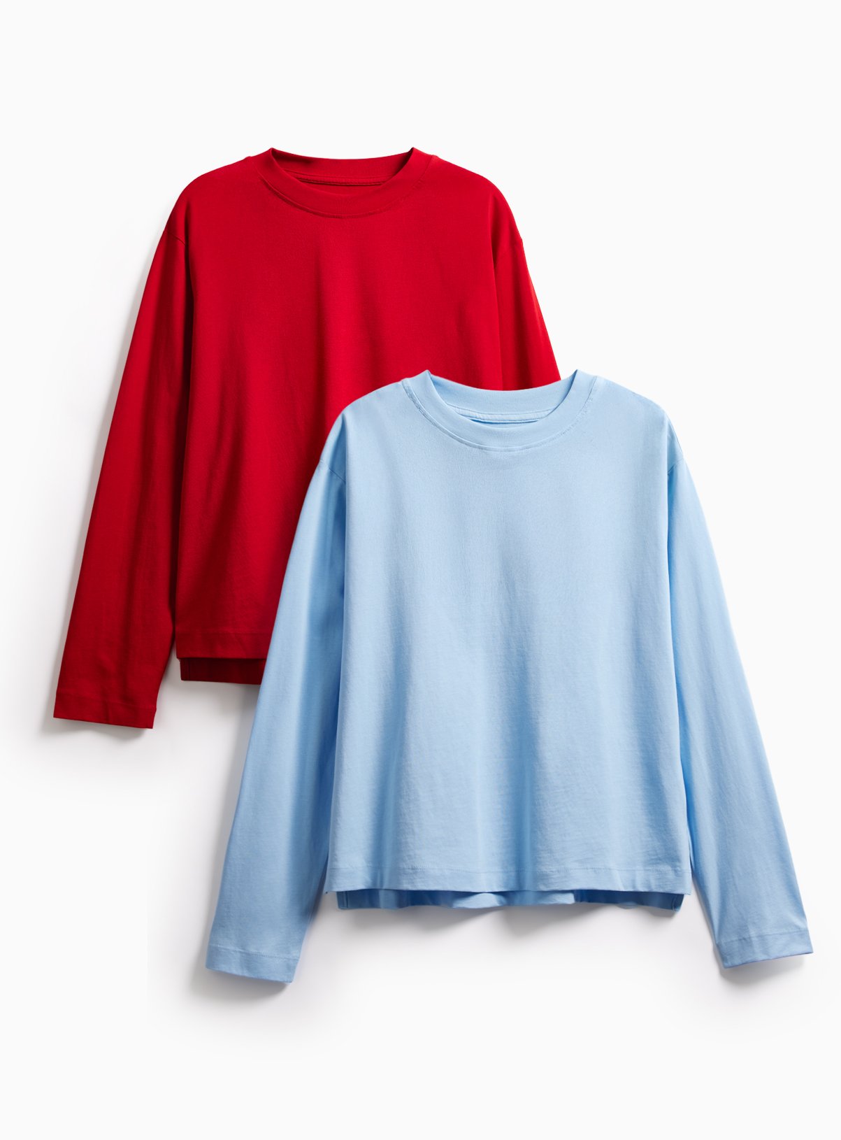 Red & Blue Long Sleeve Tops 2 Pack 