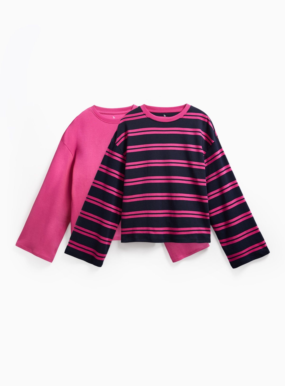 2 Pack Long Sleeve Crewneck Tops 