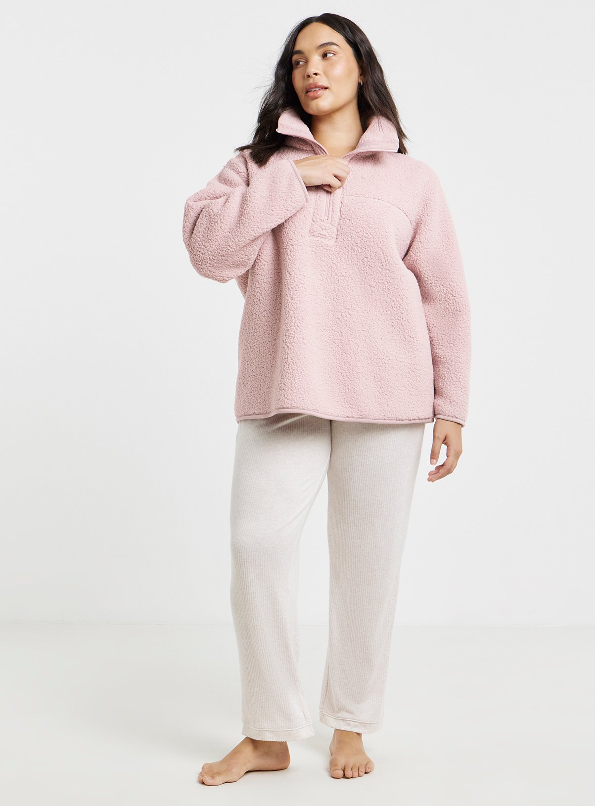 SIMPLY BE Pretty Secrets Fleece Snuggle Top 
