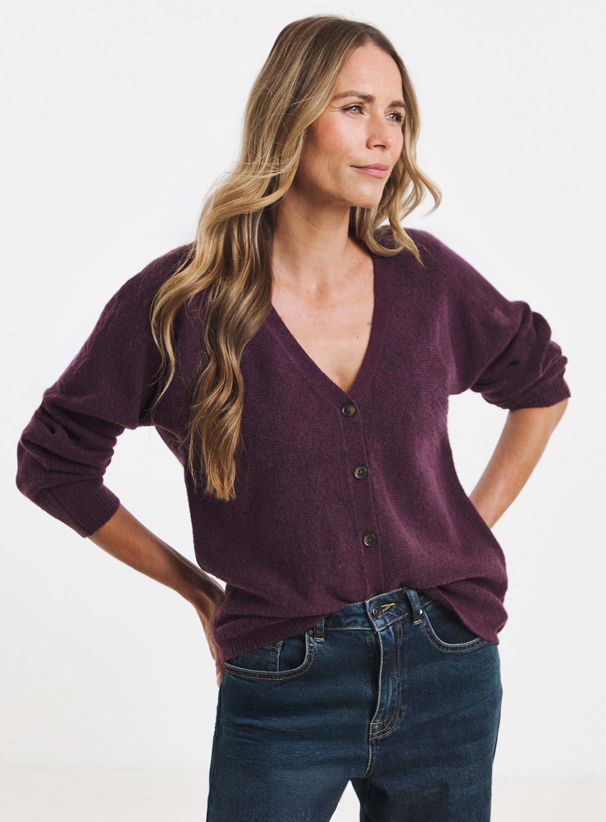 JD WILLIAMS Sponge V Neck Cardigan 