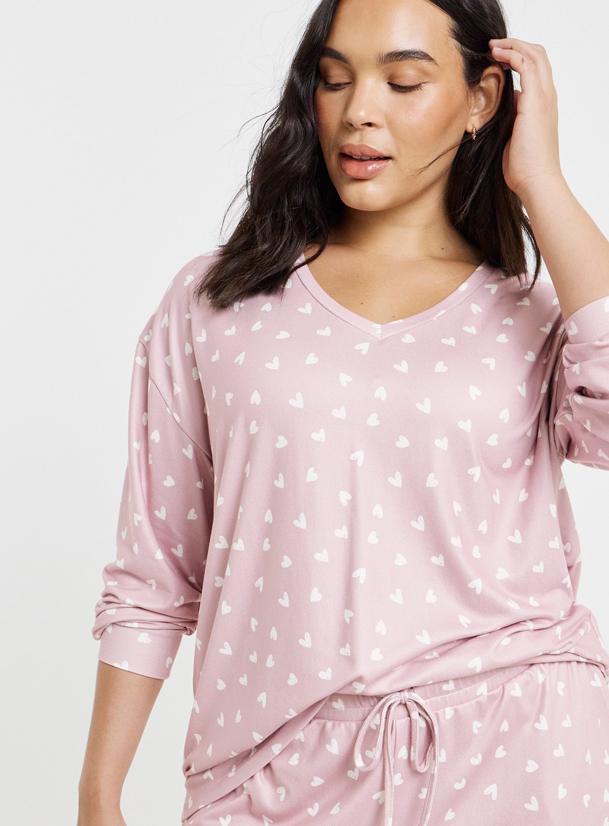 SIMPLY BE Pretty Secrets Heart Soft Lounge Set 