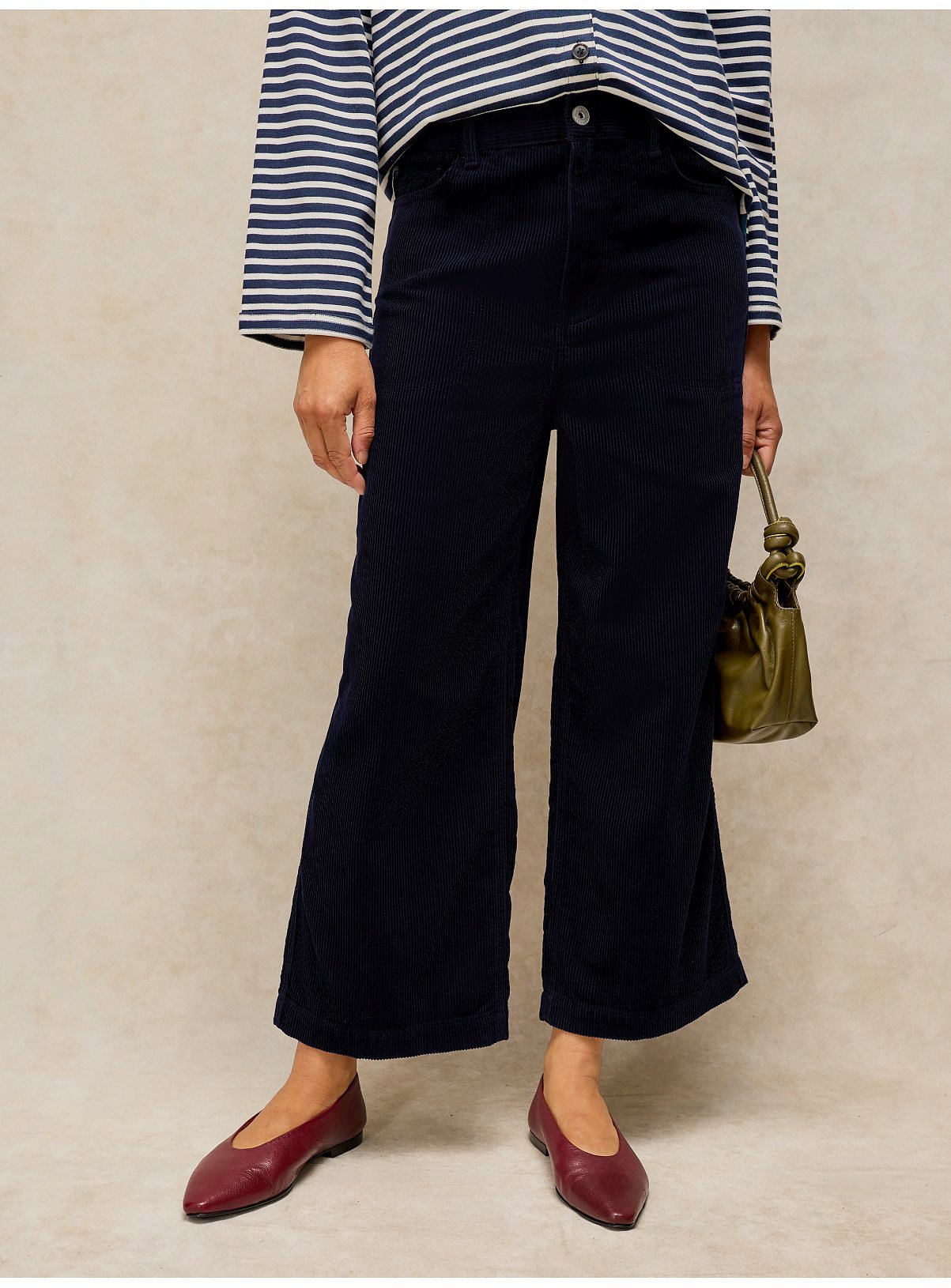 WHITE STUFF Tia Cord Wide Leg Crop 