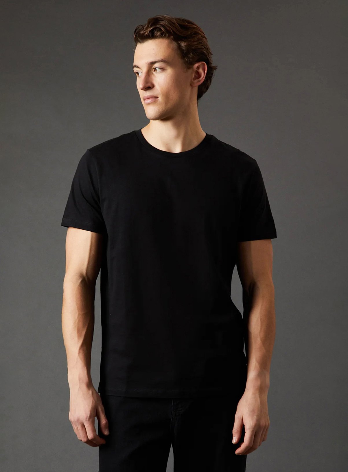 BURTON Black 3 Pack Crew Neck T-Shirt 