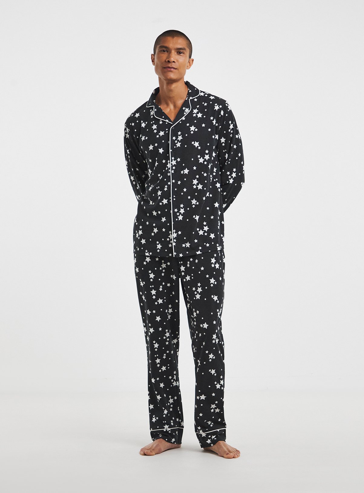 SIMPLY BE Star Print Family Pyjamas Mens 
