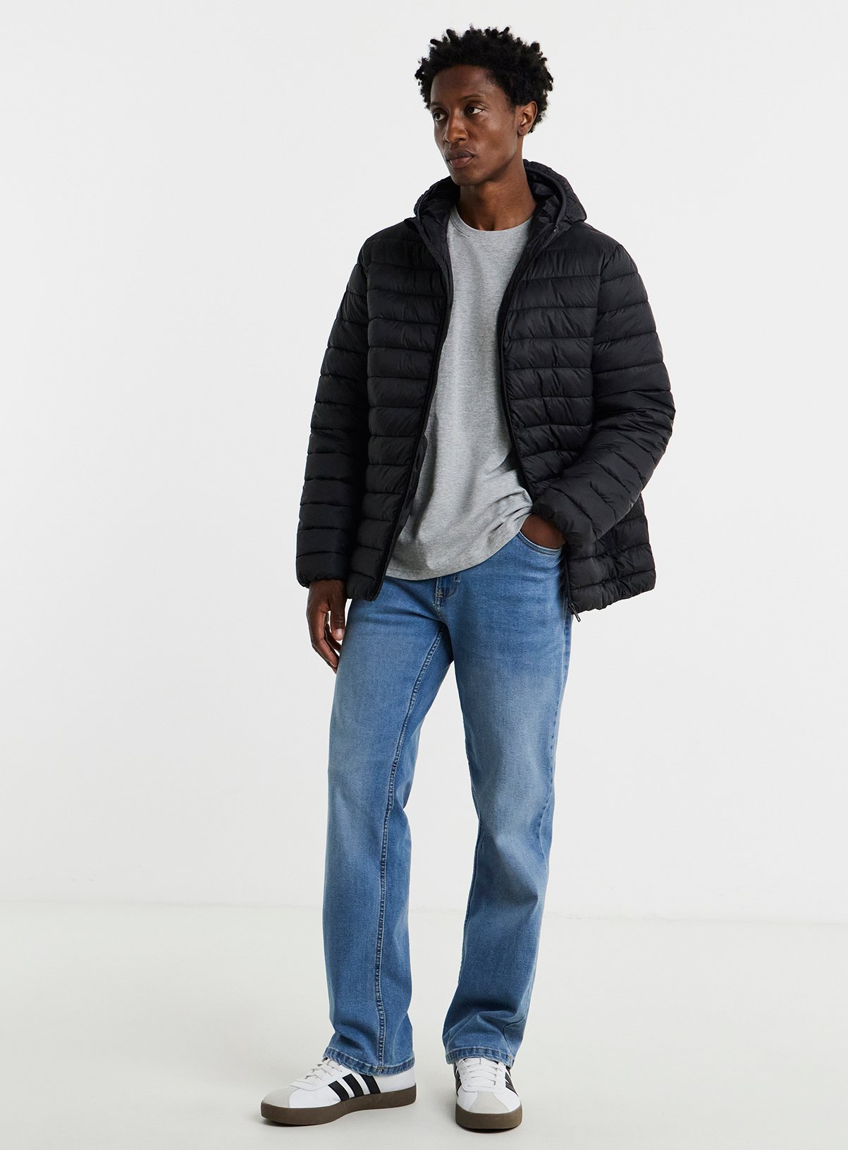 JACAMO Black Lightweight Padded Jacket 