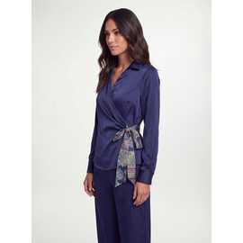 WALLIS Print Tie Side Satin Shirt